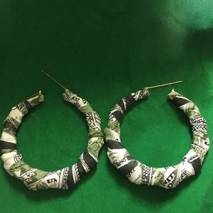 Money bamboo earrings